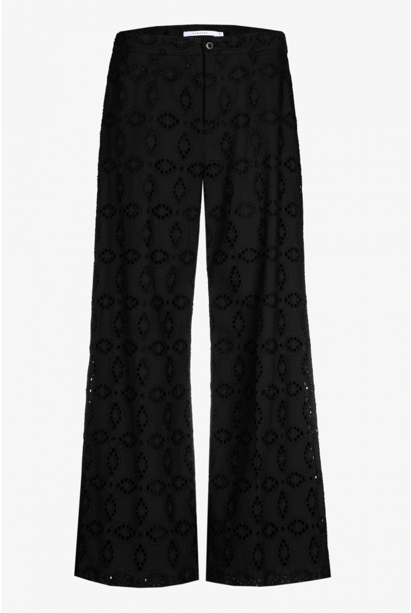 Rechte broek met broderie
