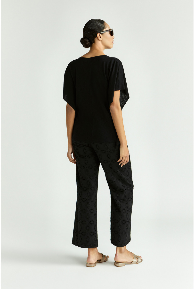 Rechte broek met broderie