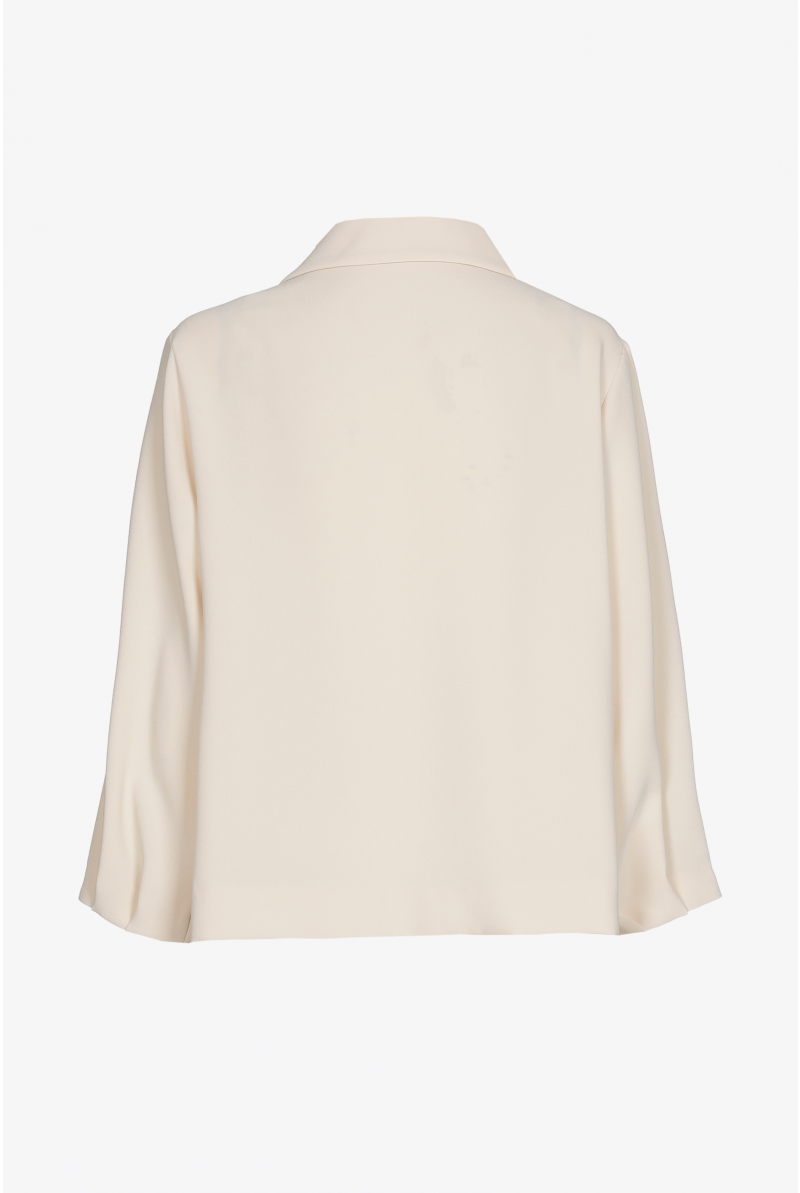 Blouse met asymmetrische kraag