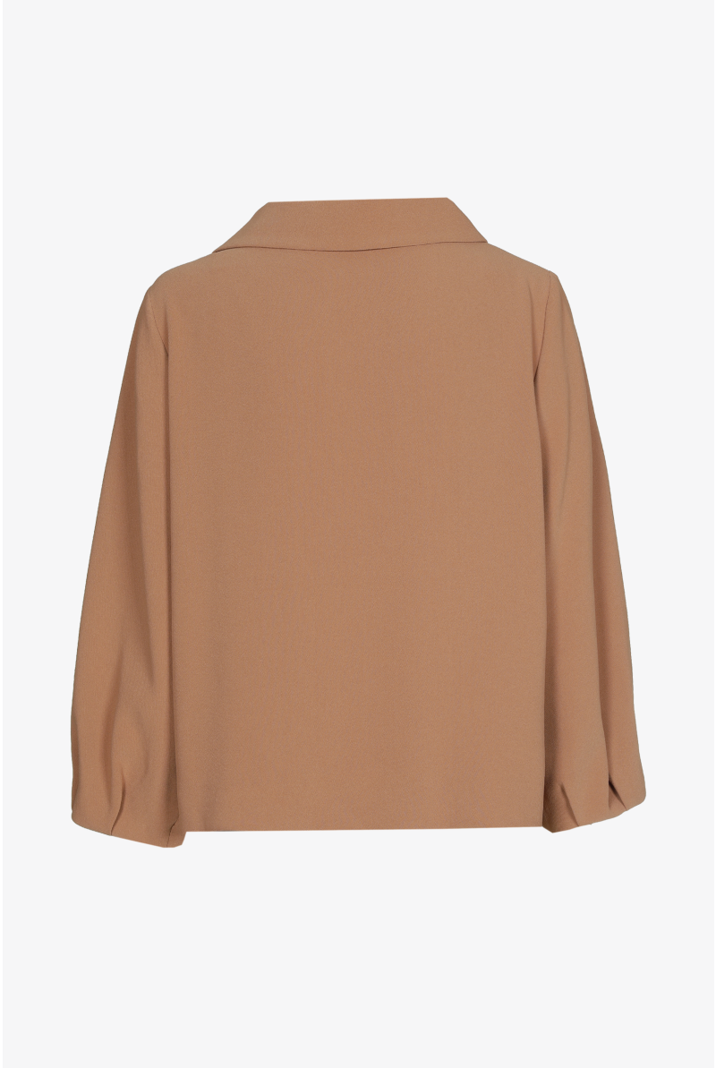 Blouse met asymmetrische kraag