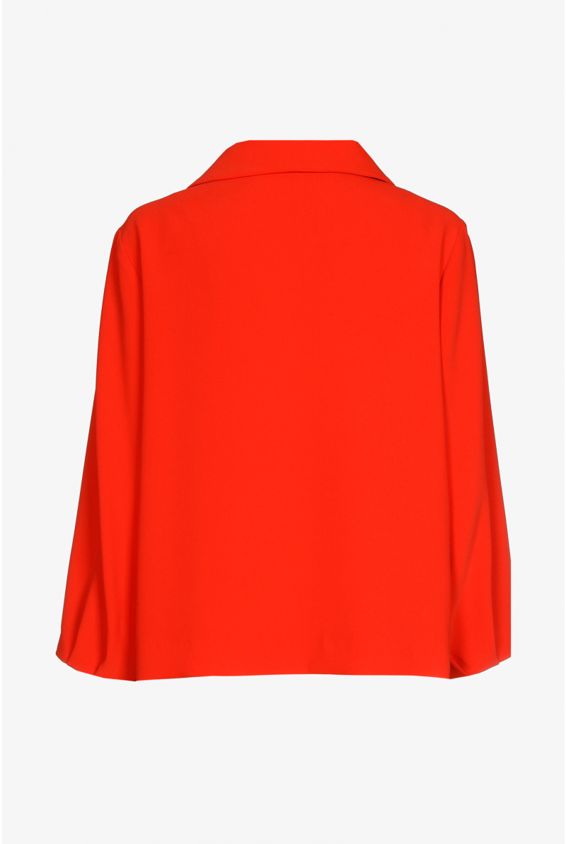Blouse met asymmetrische kraag