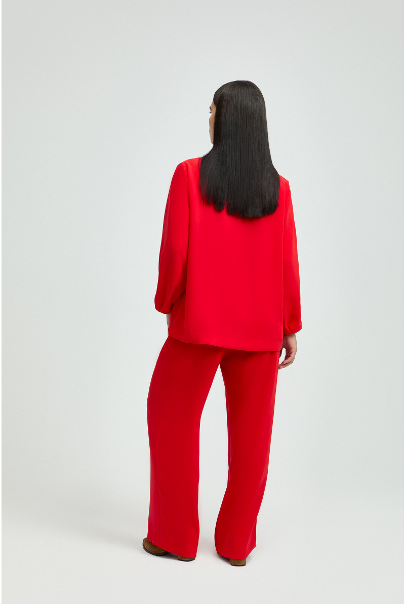 Blouse met asymmetrische kraag