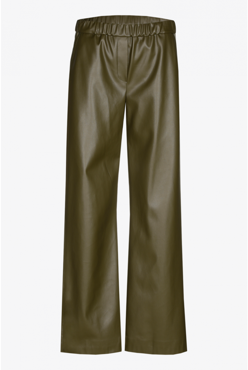 Faux leather trousers