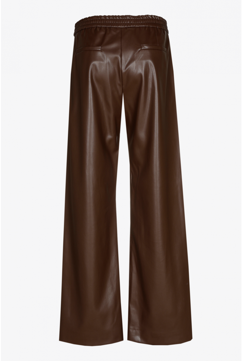 Soepele broek uit faux leather