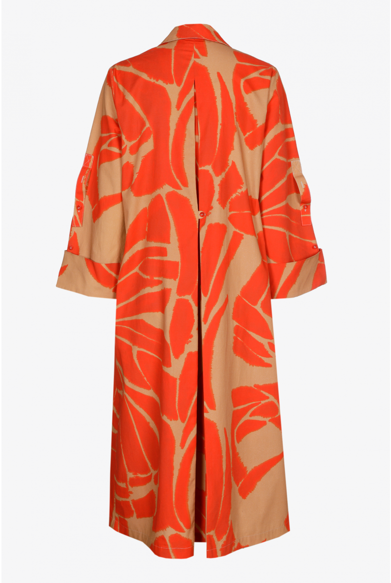 Robe boutonnée avec imprimé