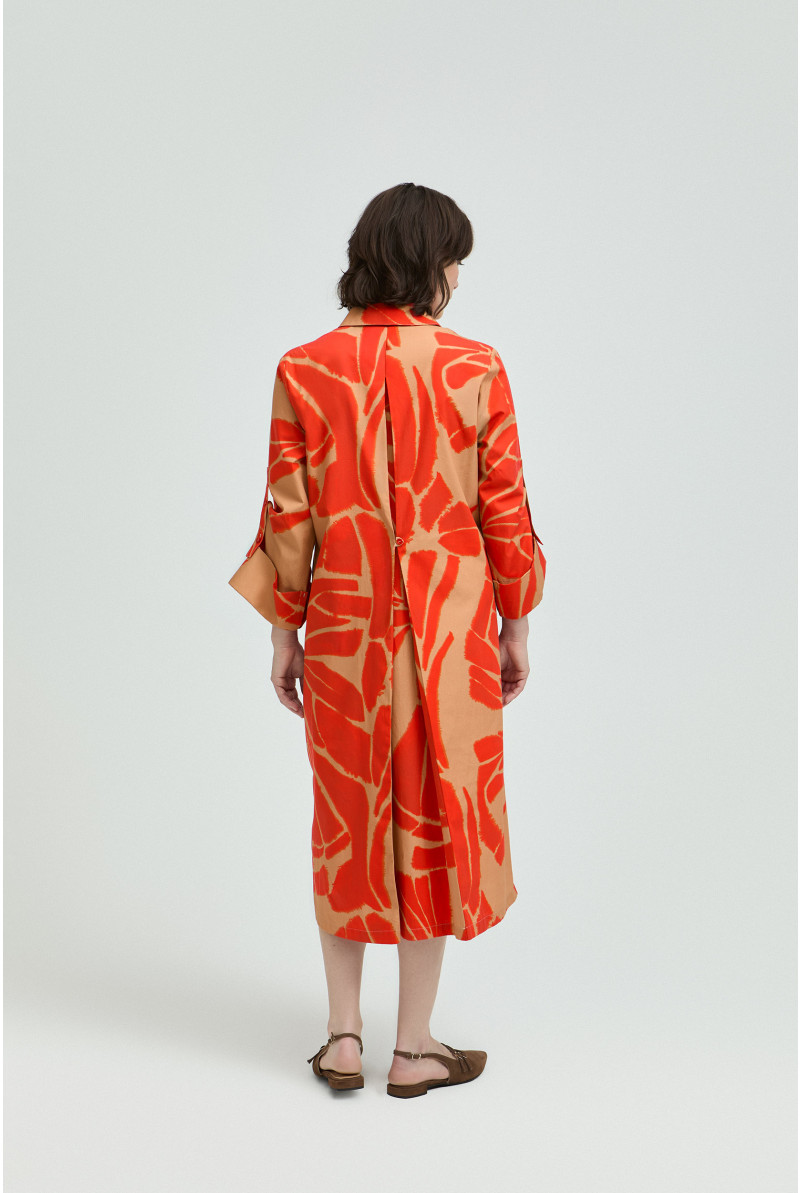Robe boutonnée avec imprimé