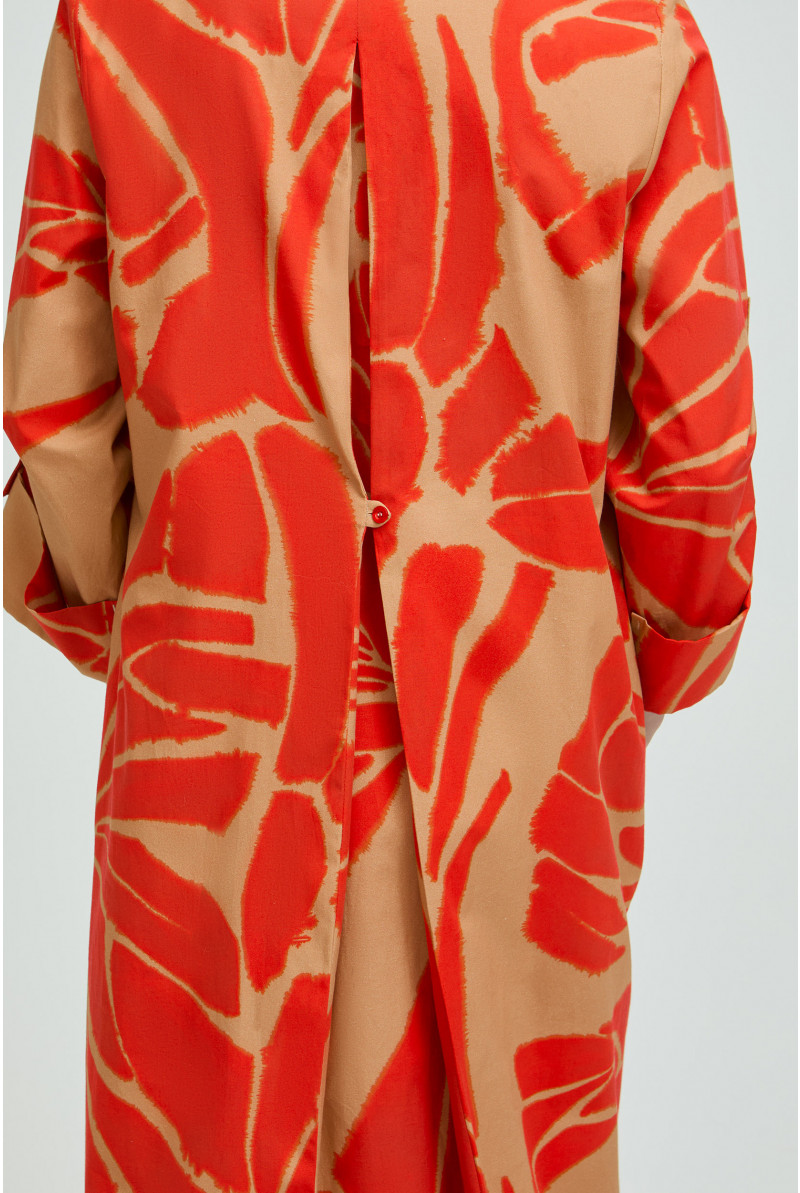 Robe boutonnée avec imprimé