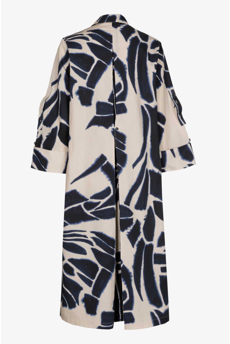 Robe boutonnée avec imprimé