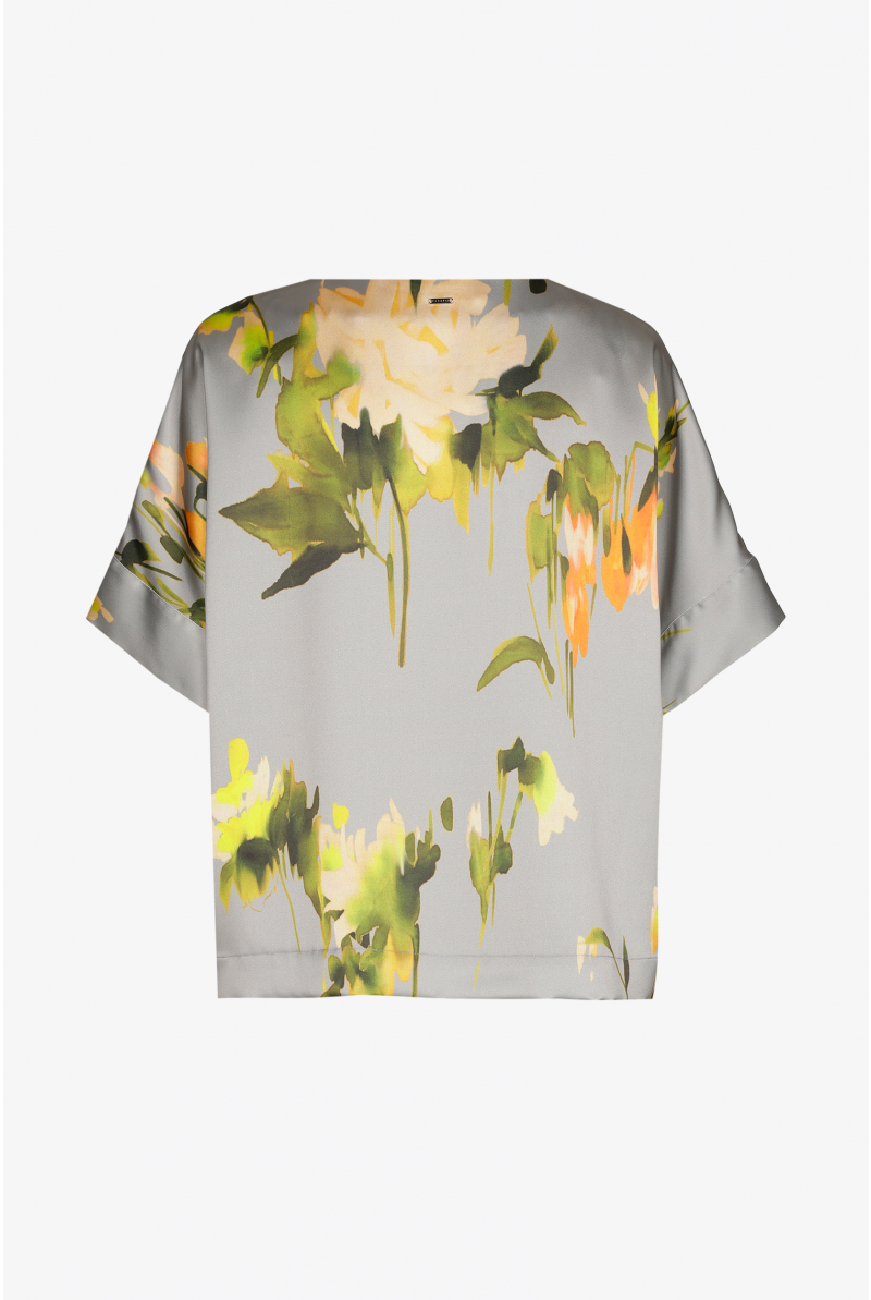 Blouse met aquarel print