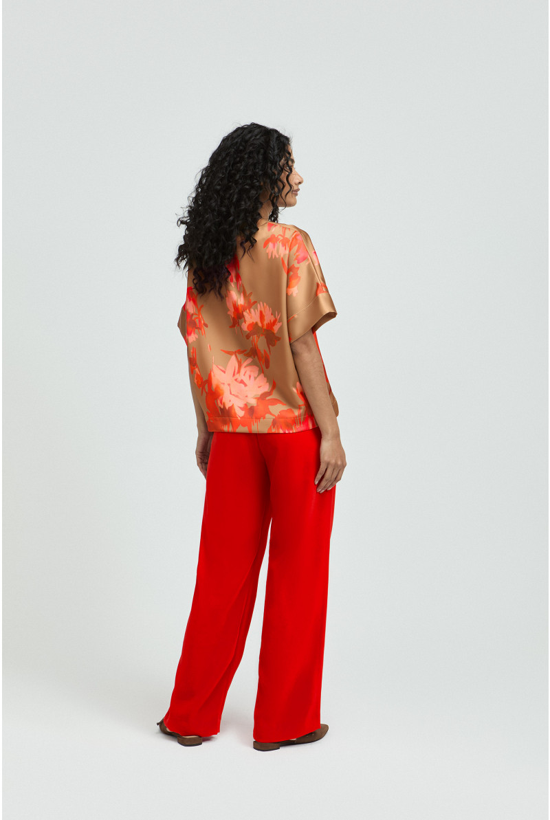 Blouse met aquarel print