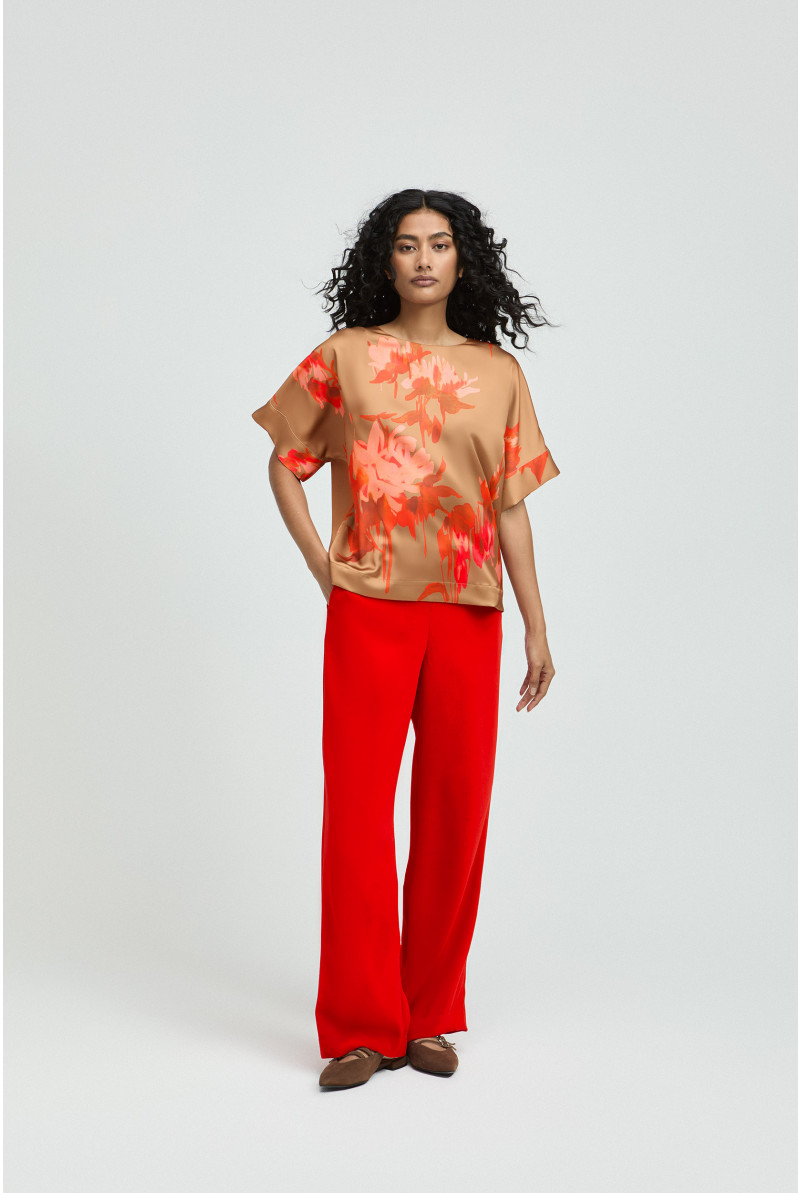 Blouse met aquarel print