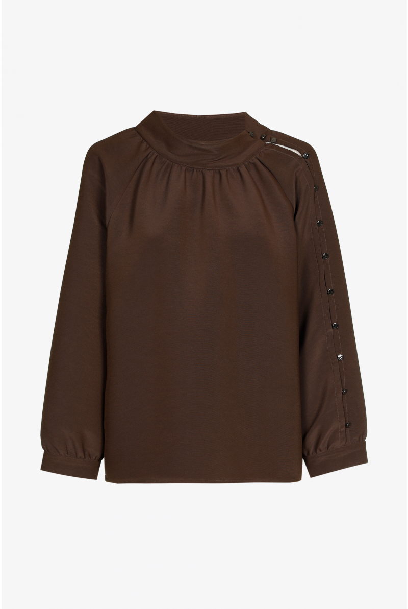 Blouse met knoopdetail aan mouw