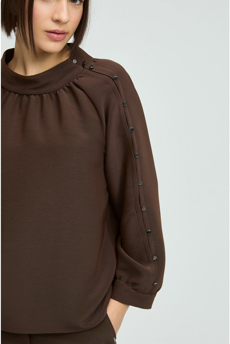 Blouse met knoopdetail aan mouw