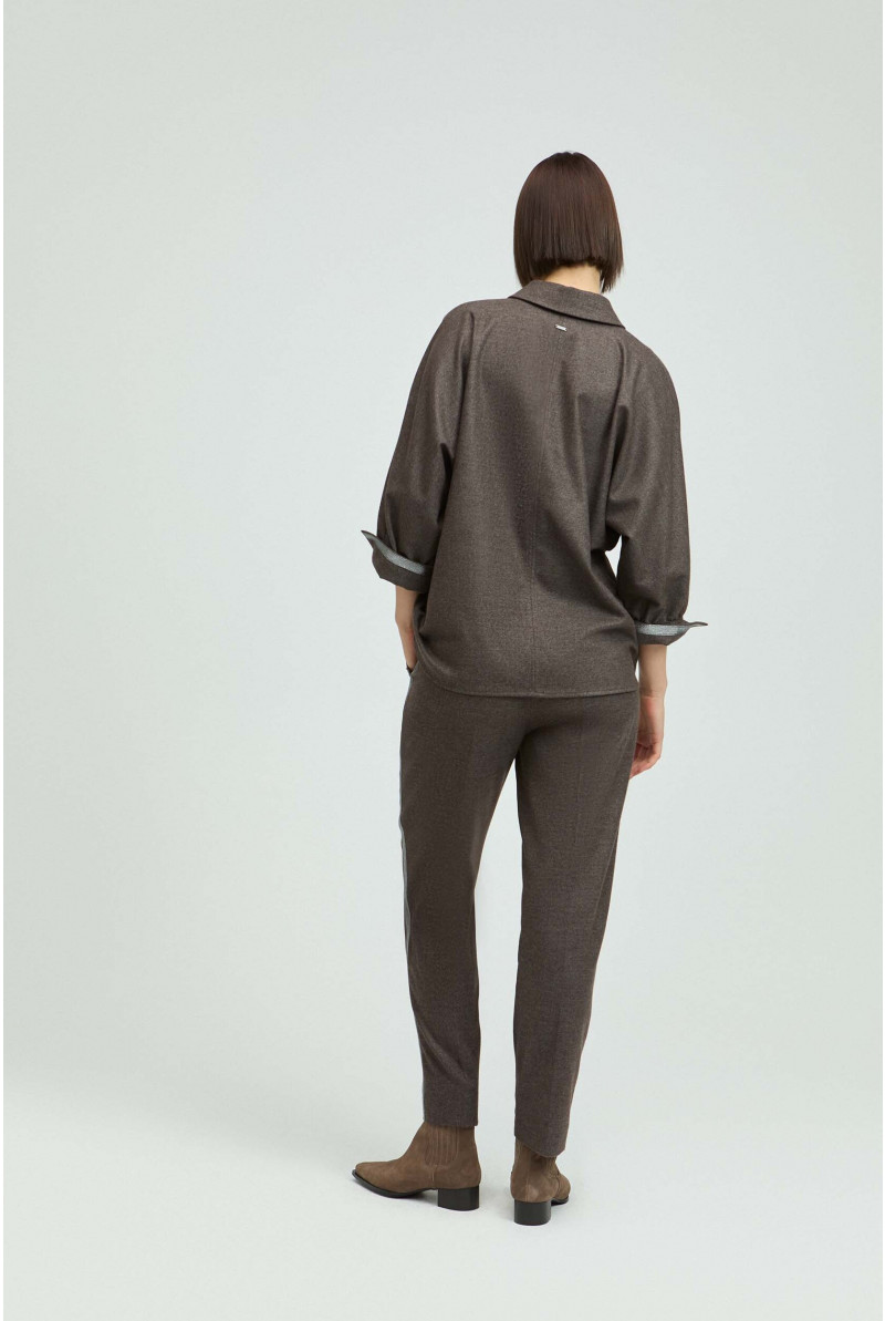 Flanellen blouse 