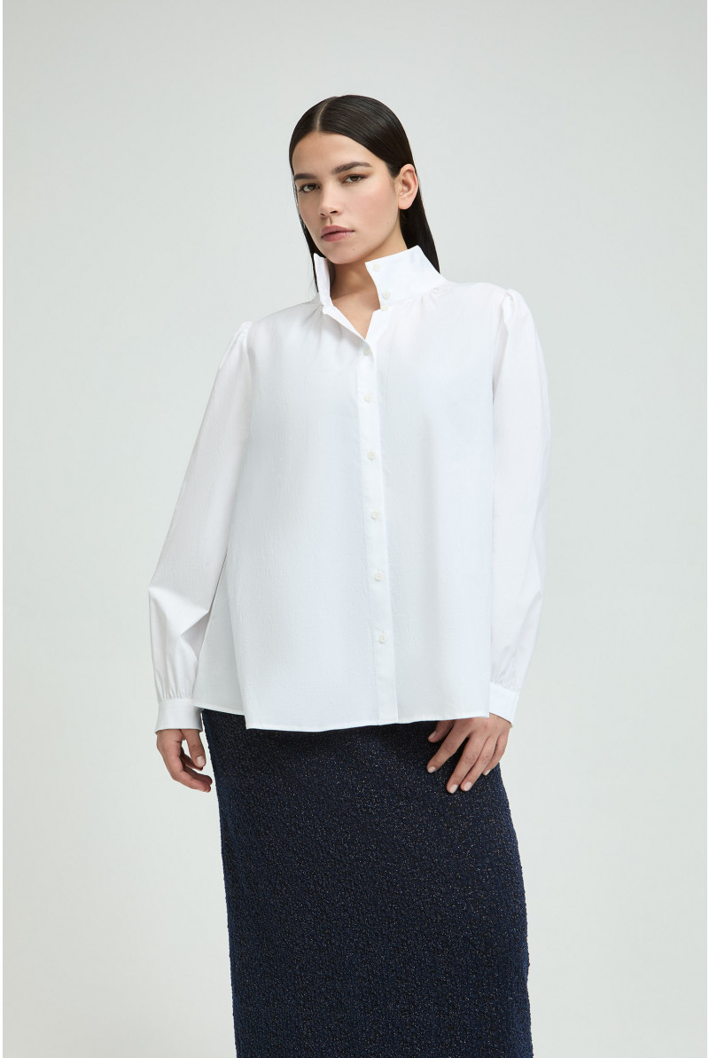 Blouse met opstaande kraag