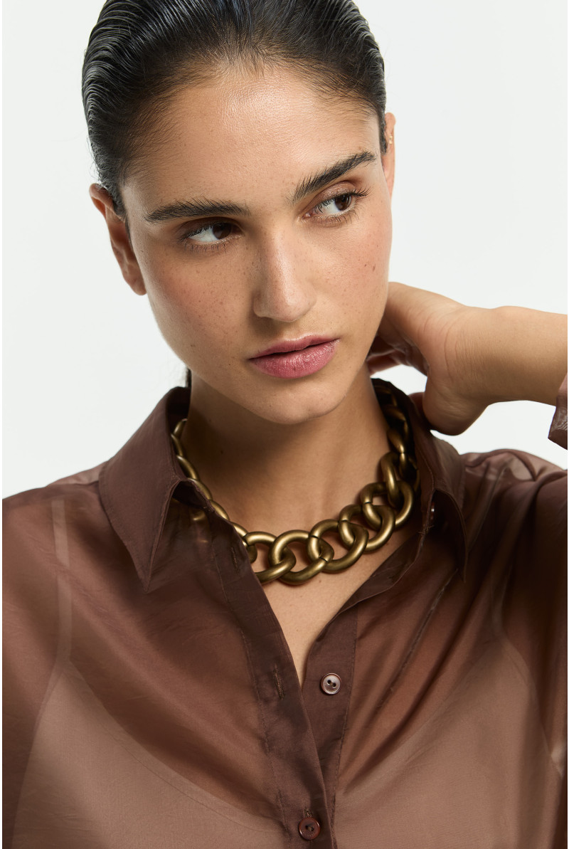 Festliche Organzabluse