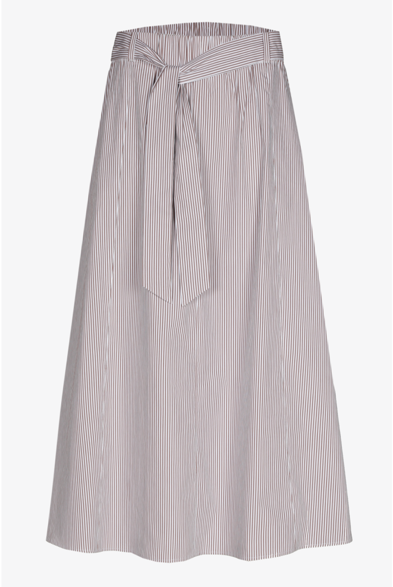 A-line striped skirt
