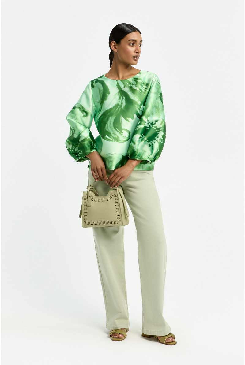 Blouse met aquarel bloemenprint