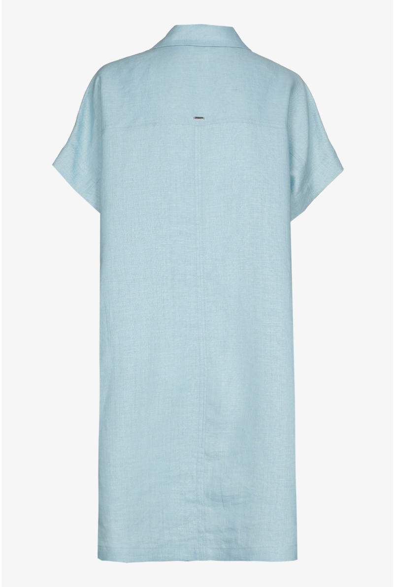 Leinenkleid mit kurzen Ärmeln