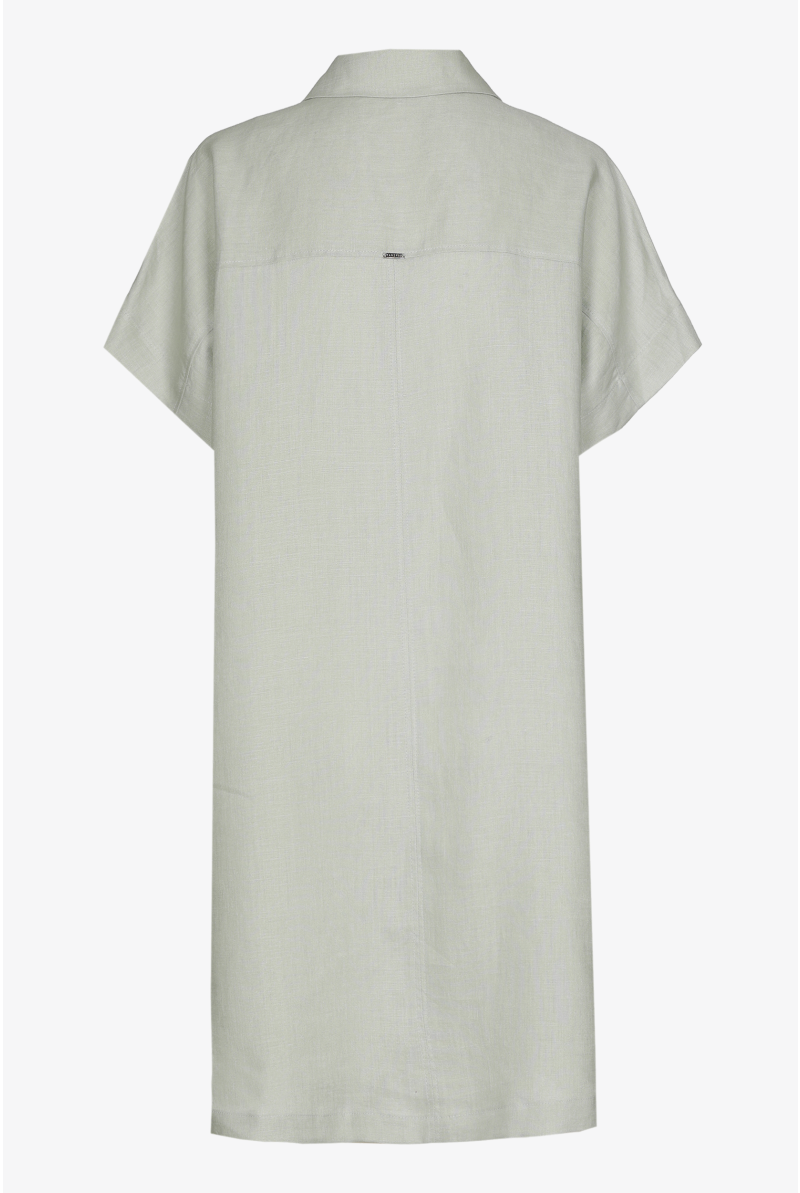 Leinenkleid mit kurzen Ärmeln
