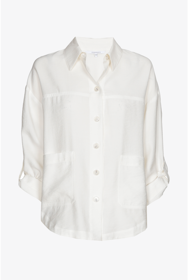 Overhemd met opgestikte zakken