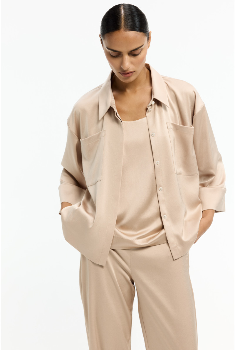 Satin shirt blouse