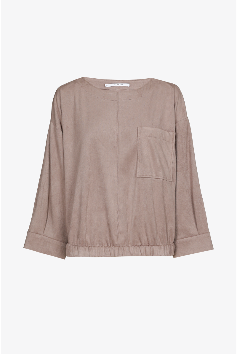 Sweater in Wildlederoptik