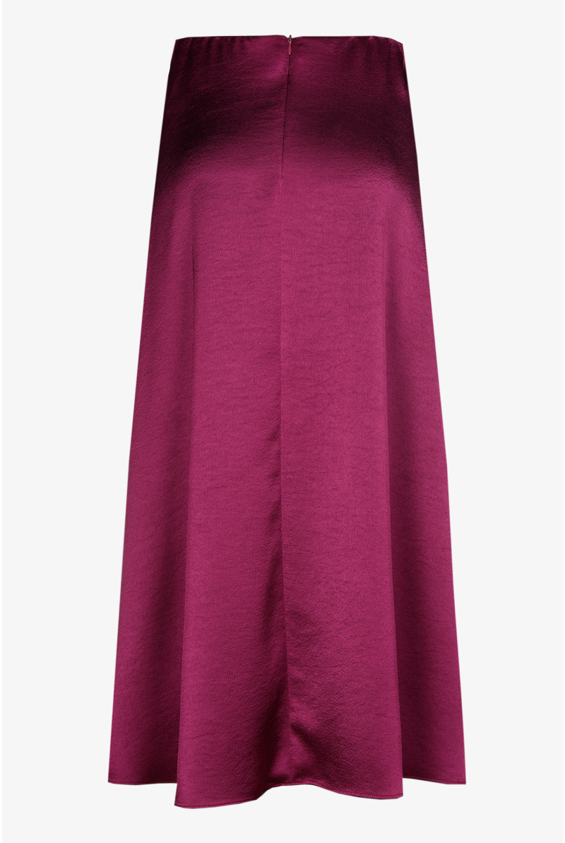 Satin skirt with draping