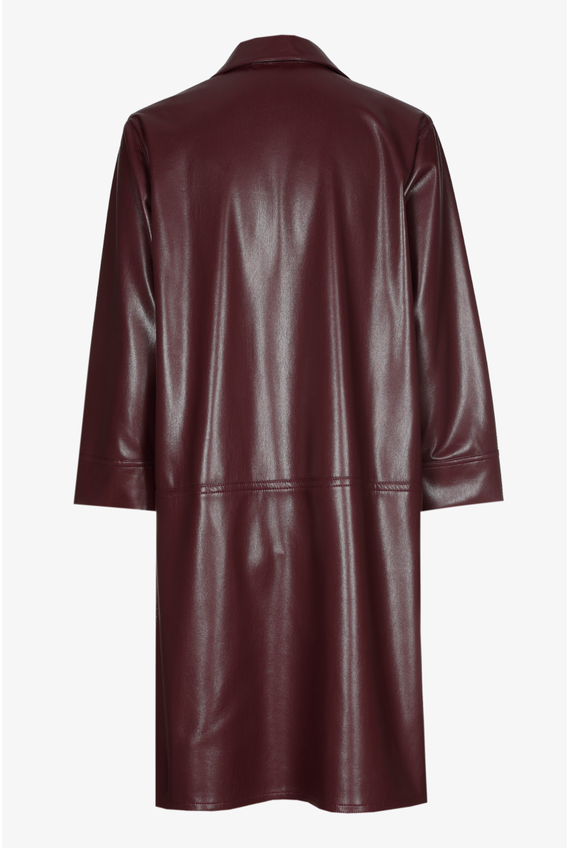 Faux leather jurk