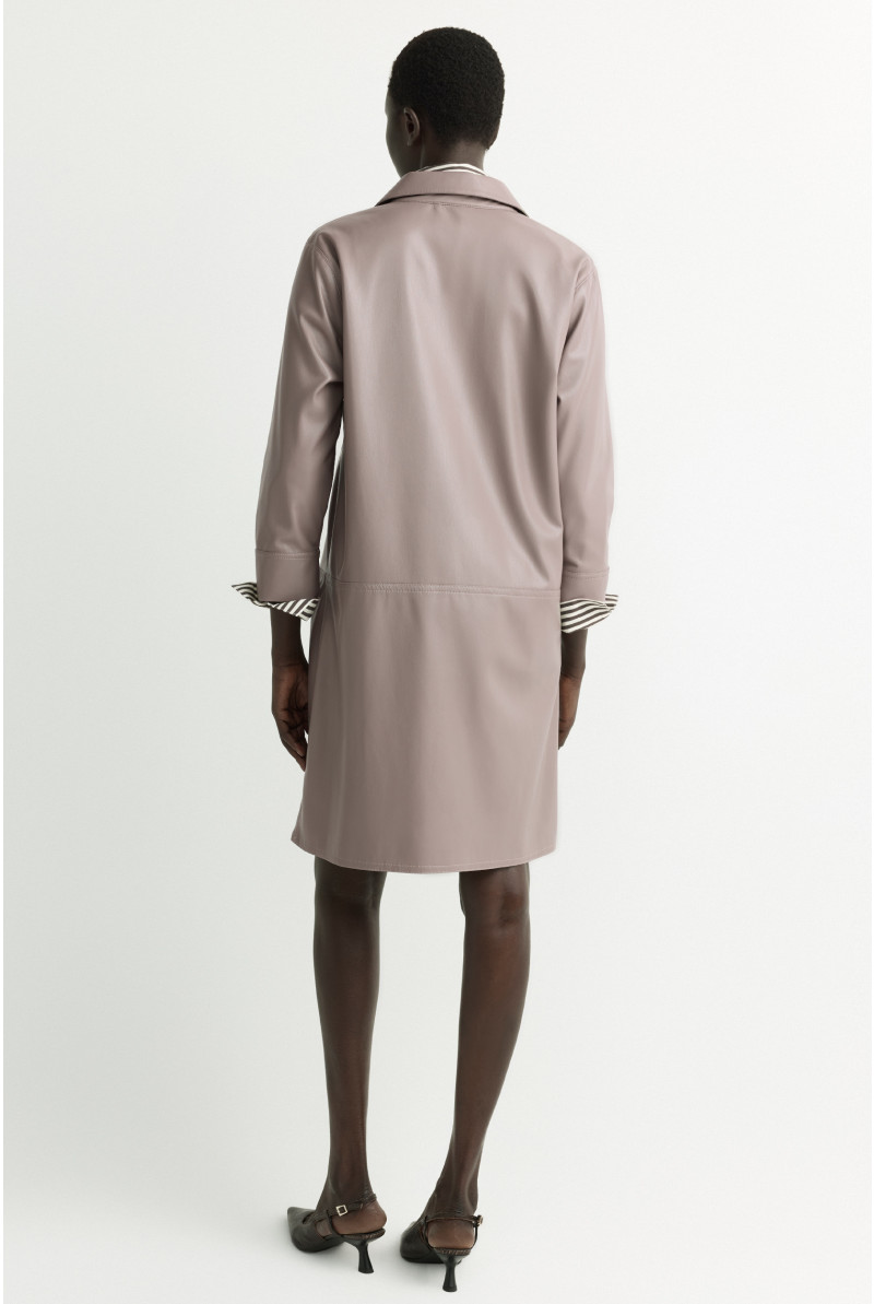 Faux leather jurk