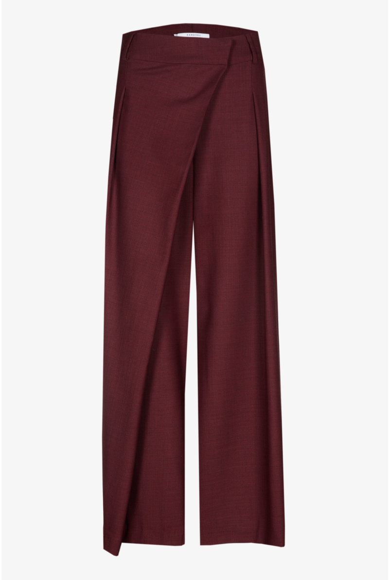 Geklede broek met plooidetail