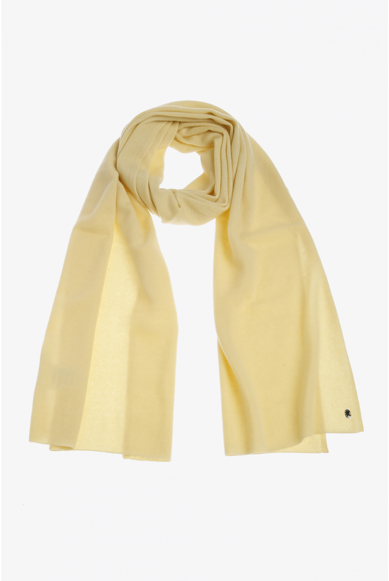 Yellow cashmere scarf