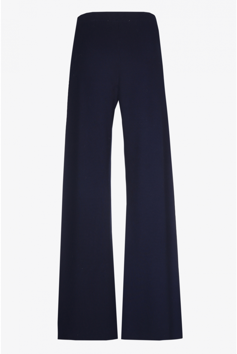 Wide dark blue trousers