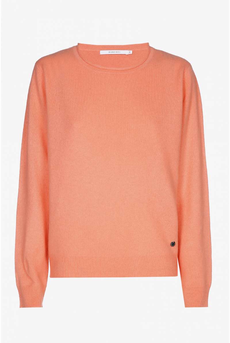 Orange cashmere pullover