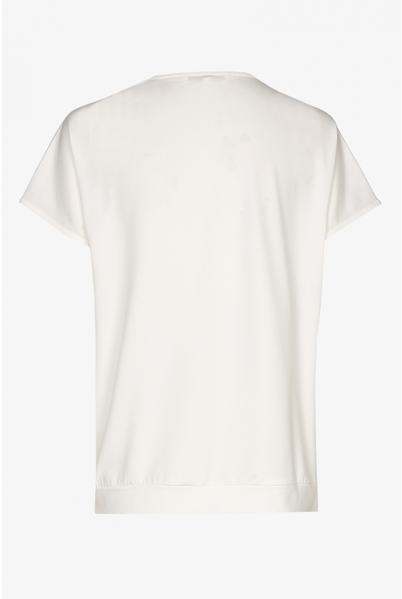 T-shirt blanc à col en V