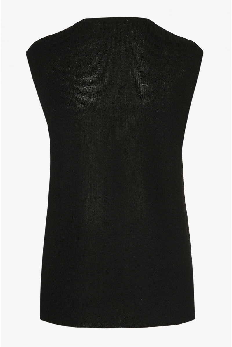 Zwarte top in viscose