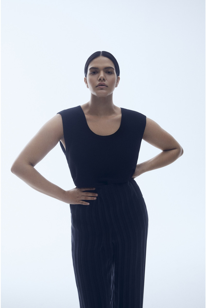 Zwarte top in viscose