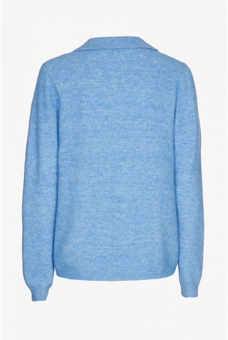 Polo jumper in alpaca blend