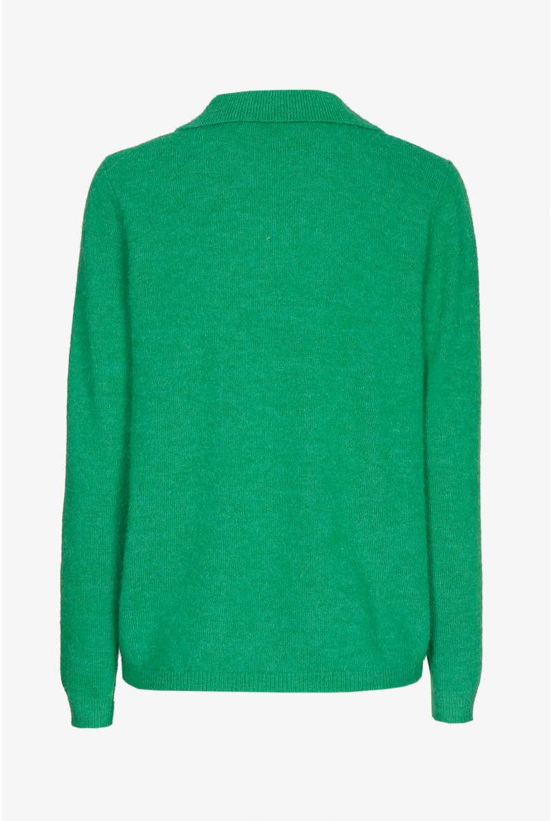 Pull polo en mélange d’alpaga
