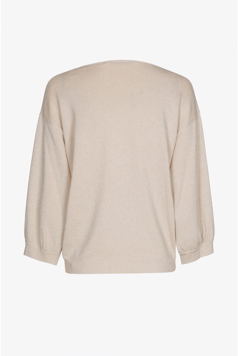 Lurex trui met V-hals