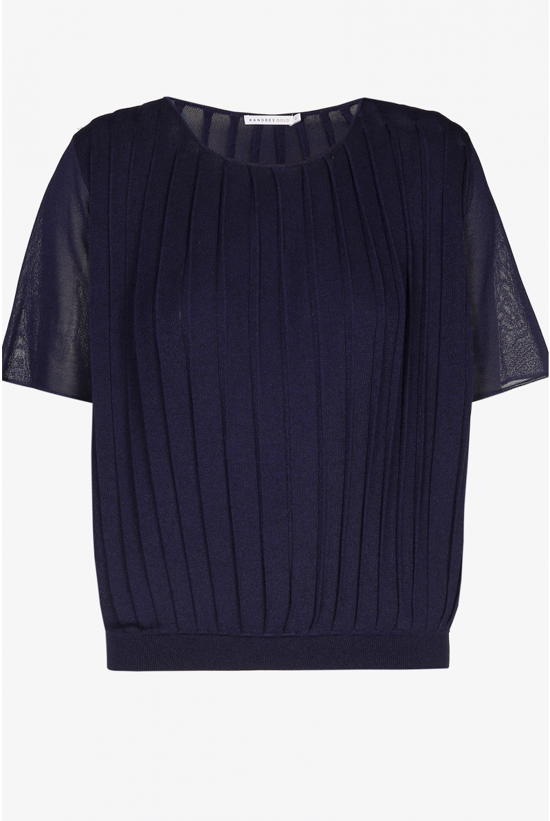 Pull met transparante mouwen