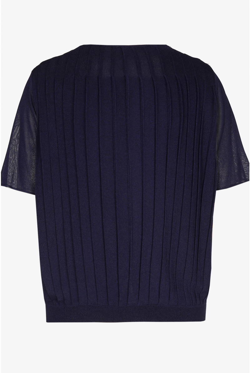 Pull met transparante mouwen