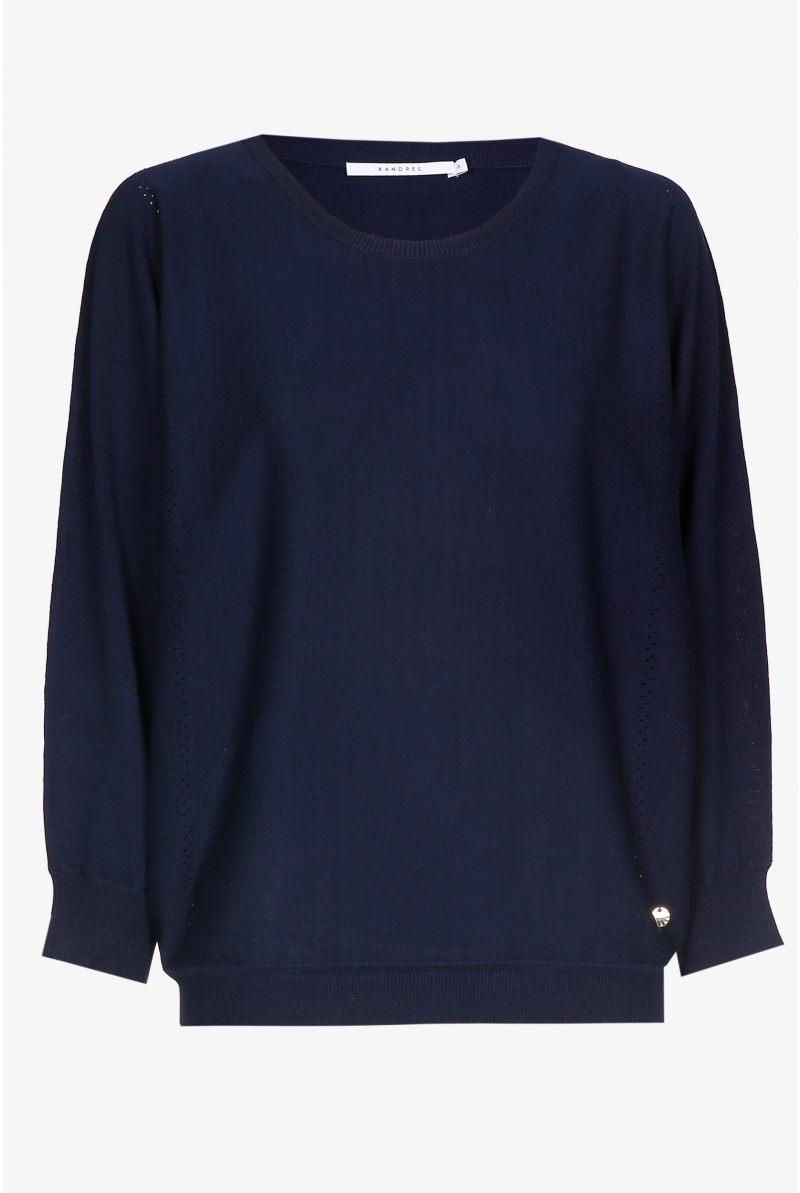 Oversized jumper in silk blend
