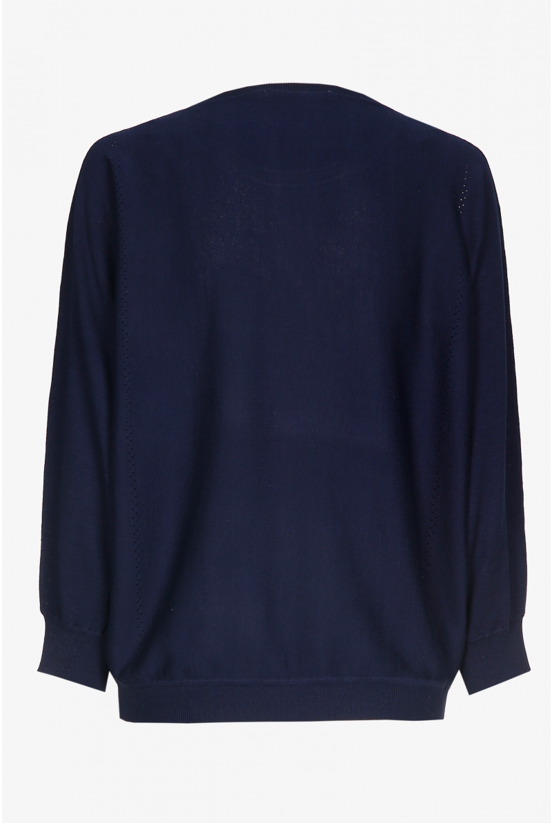 Oversized jumper in silk blend