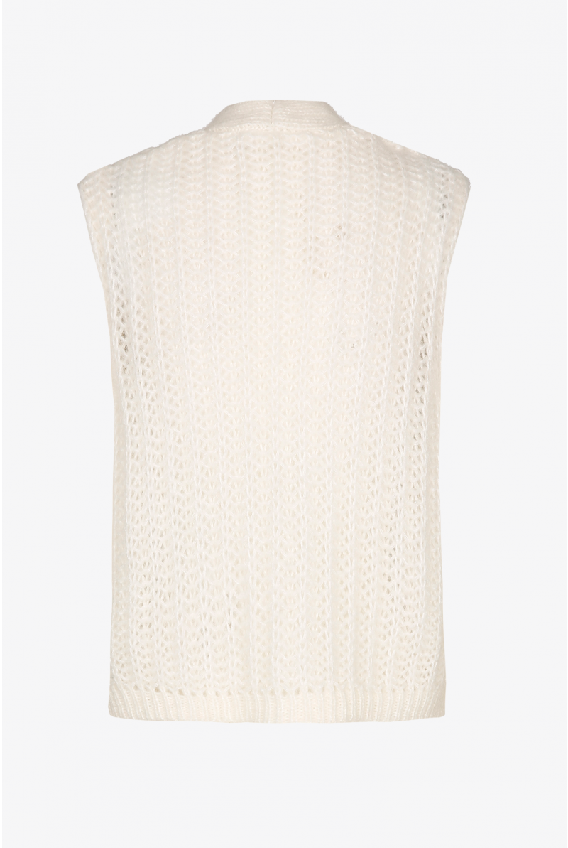 Mouwloze vest met knopen