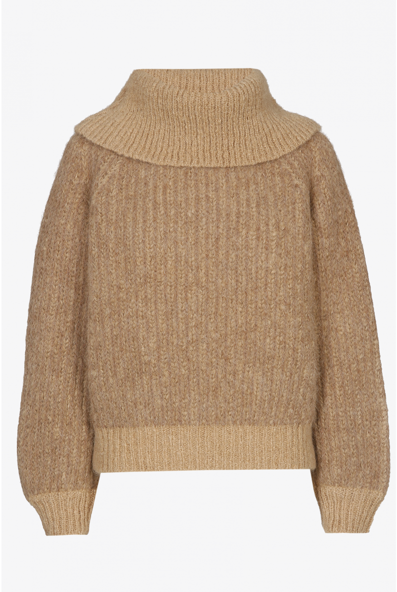 Wool blend collared jumper