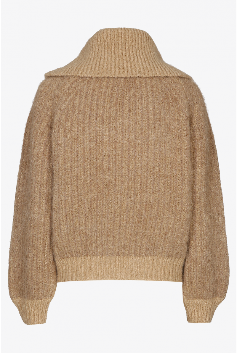 Wool blend collared jumper