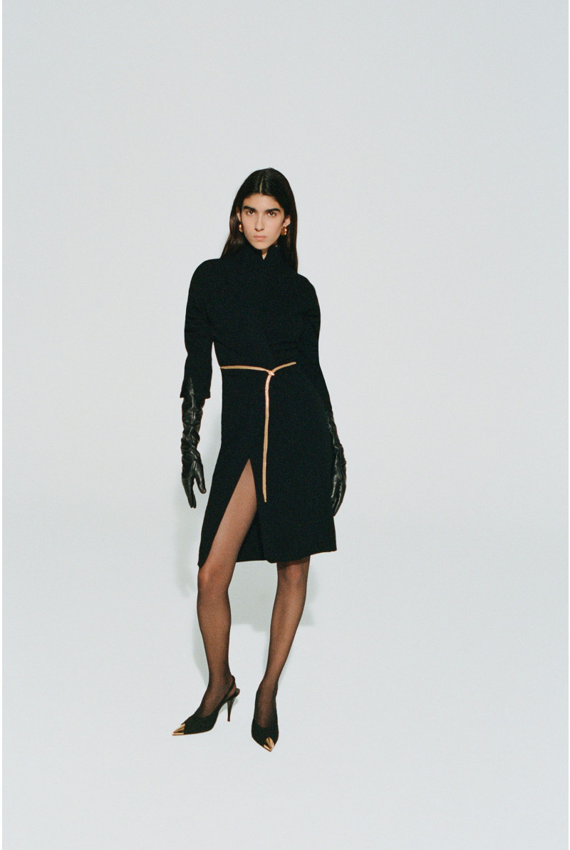 Long cardigan with ribbon