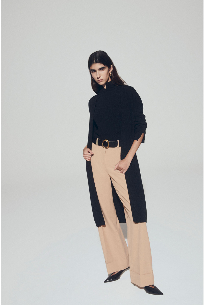 Long cardigan with ribbon