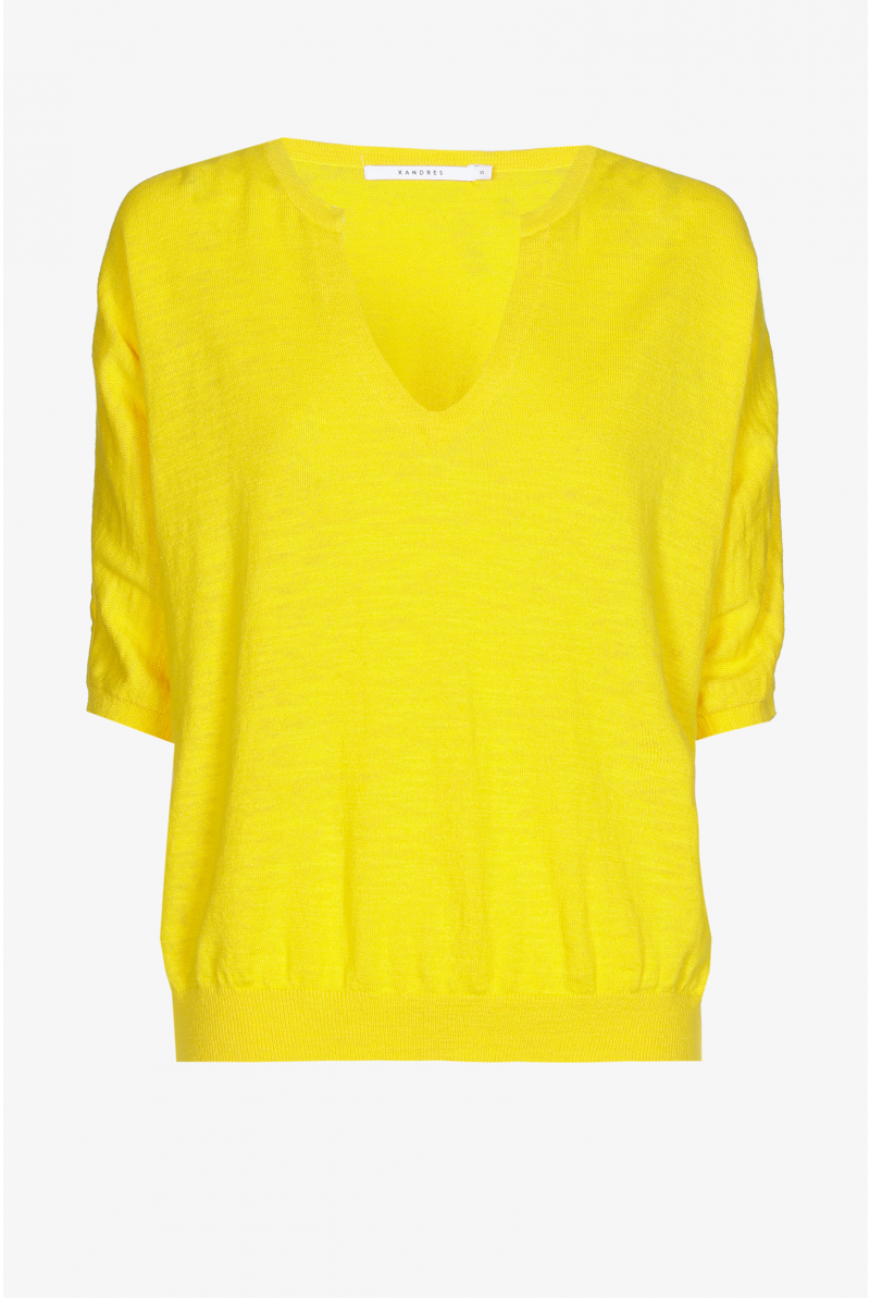 Petit pull en coton et en lin